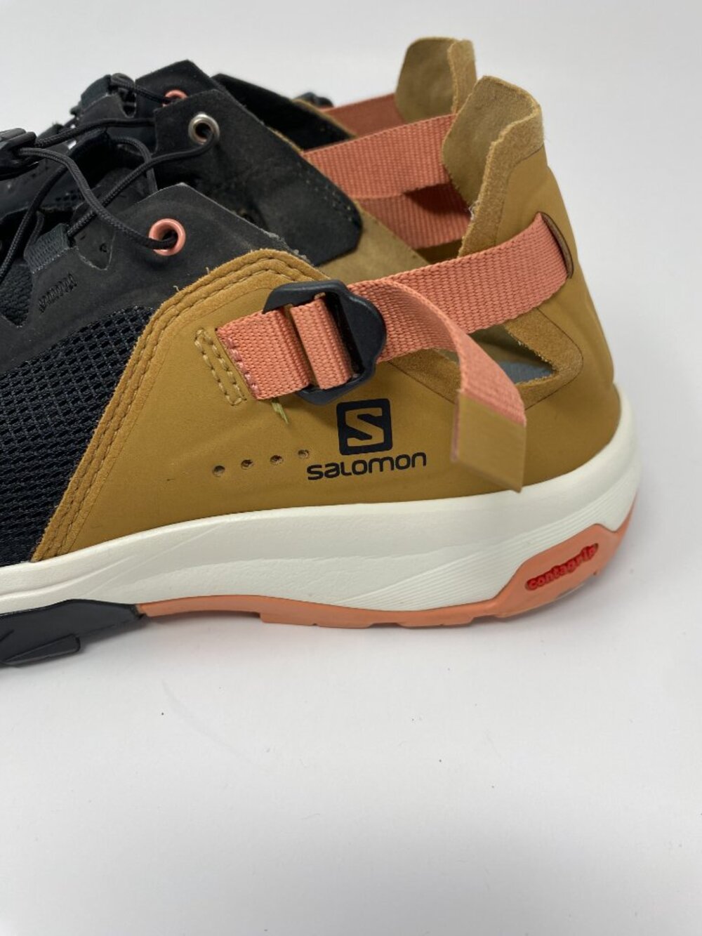 Salomon Techamphibian TA4 Water Shoes Womens 7.5 Black Brown Orange Hiking Trail - Picture 9 of 16